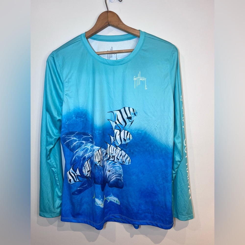 Guy Harvey NWT Men's Long Sleeve Performance Shirt size 1X
